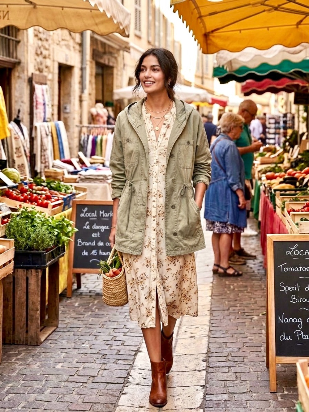 American Eagle Outfitters Hooded Utility Bomber Barn Jacket - Sage Green